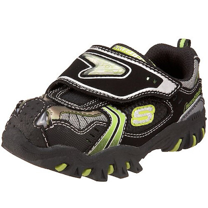Skechers Toddler Boys' Illuminators Damager - Spaceship Sneaker Black/Lime - 90356N