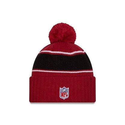 New Era Men's Cardinal Arizona Cardinals 2024 Sideline Cuffed Knit Hat with Pom
