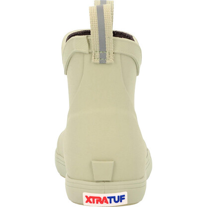 XTRATUF Big Kids Ankle Deck Boot - Size 4, Stone - Lightweight, 100% Waterproof Rubber Footwear for Boys & Girls - Non-Marking, Slip-Resistant Outsole - Moisture-Wicking Liner