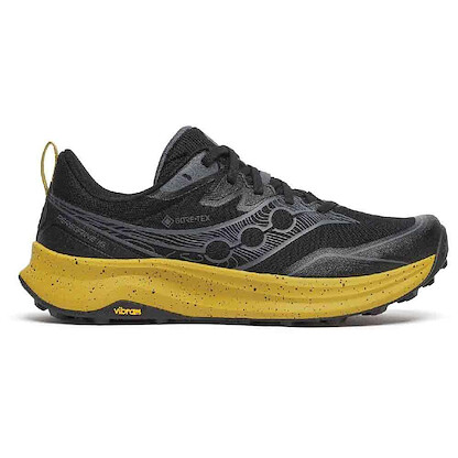 Saucony Men's Peregrine 16 GTX Black/Oil Trail Hiking Shoes- S21068-100