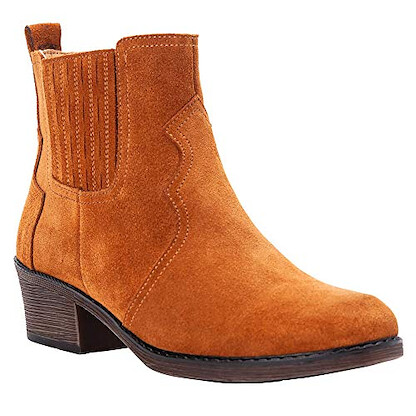 Propet Women's Reese Ankle Boot Copper Suede - WFX145LCOP