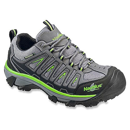 Nautilus Safety Footwear Men's Composite Toe Waterproof Work Shoe Grey/Green/Black - N2208