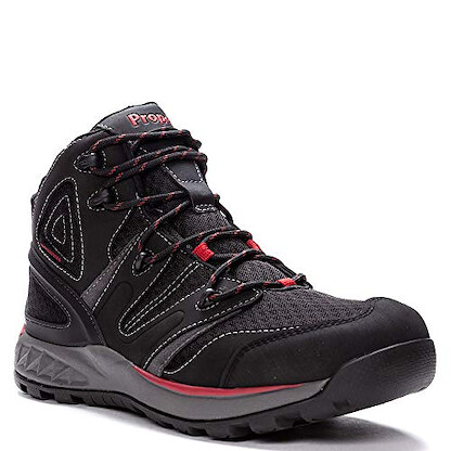 Propet Men's Veymont Waterproof Hiking Boot Black/Red - MOA022SBRD