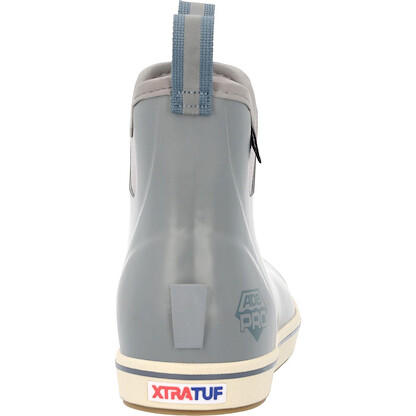XTRATUF 6” Men’s Ankle Deck Boot Pro - Size 7, Gray - 100% Waterproof Triple-Dipped Rubber Footwear - Slip, Oil, Acid & Chemical-Resistant Protection - Non-Marking Outsole - Assembled in USA