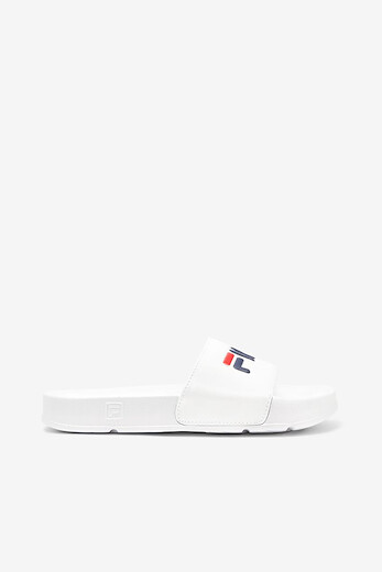 FILA Women's Drifter Slide Sandal White/Fila Navy/Fila Red - 5VS00000-125