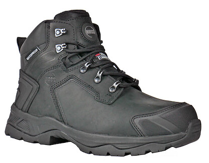 HOSS Men's Chiller Composite Toe Insulated Waterproof Ice Grip Work Boot Black Nubuck - 60100