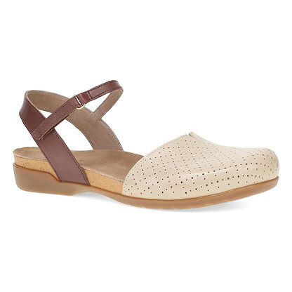 Dansko Women's Rowan Sandal Sand Perforated Leather - 6025215300
