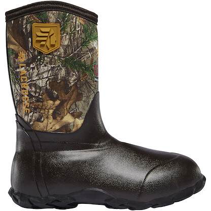 LaCrosse KIds' Lil' Alpha Lite Waterproof Neoprene Boot Realtree Edge Camo Print - 610247
