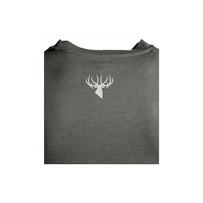 King's Camo Men's Beam Buck Cotton/Polyester Graphic Tag Free Pre-Washed Ribbed Crewneck Casual Summer Short Sleeve Tee, Heather Military Green, X-Large