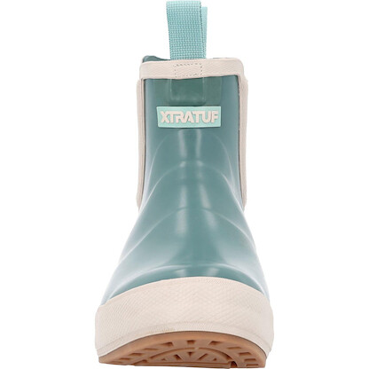 XTRATUF 7" Women’s Legacy Ankle Deck Boot - Size 5, Marine - 100% Waterproof Latex Rubber Footwear - Slip & Chemical-Resistant Protection - Cushion Insoles