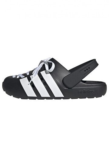 Adidas Unisex Adult Adilette Clog 2.0 Black/White/Black - JR4025