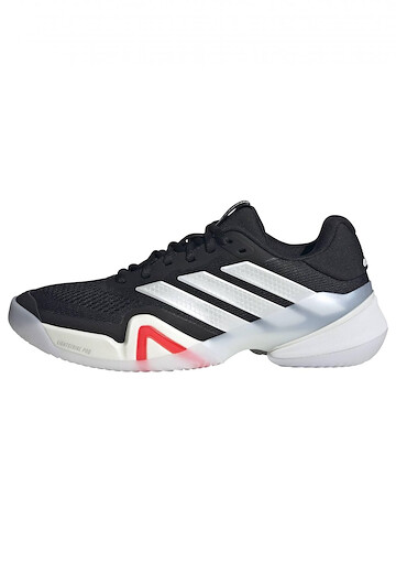 Adidas Men's Barricade 14 Tennis Court Shoe Core Black/Zero Metallic/Lucid Red - JR1741