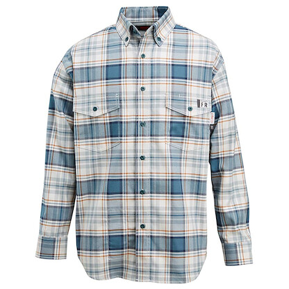 Wolverine FR Plaid Long Sleeve Twill Shirt - 3X Men XL Bering Plaid