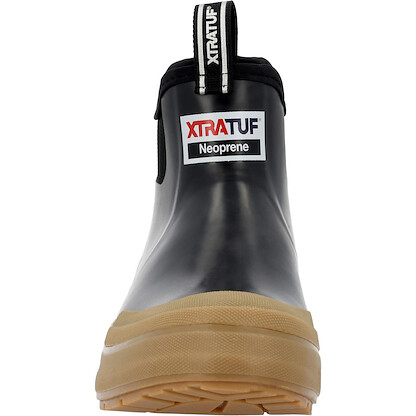 XTRATUF 6” Men’s Legacy Elevate Ankle Deck Boot - Size 11, Legacy Grey - 100% Waterproof Latex Rubber Footwear - Slip & Chemical-Resistant Protection - Reinforced Heel & Toe - Moisture-Wicking Liner