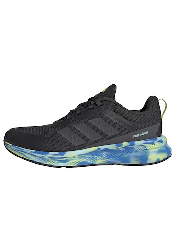 Adidas Unisex Kids Fortarun 4.0 Athletic Shoe Carbon/Grey/Semi Flash Aqua - JR9833