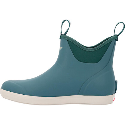 XTRATUF 6” Men’s Ankle Deck Boot - Size 7, Transformative Teal - Lightweight, 100% Waterproof Rubber Footwear - Non-Marking, Slip-Resistant Outsole - Moisture-Wicking Liner