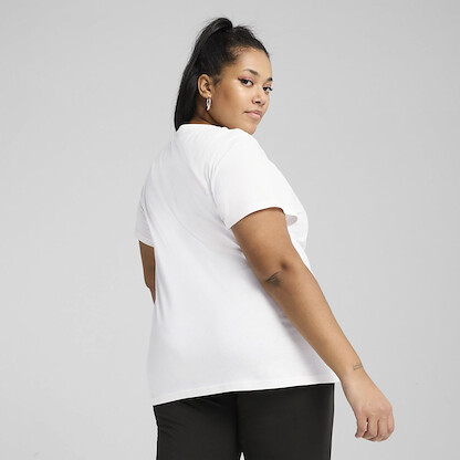 PUMA Women's Essentials Logo T-Shirt (Available in Plus Sizes), White AH25, 3X