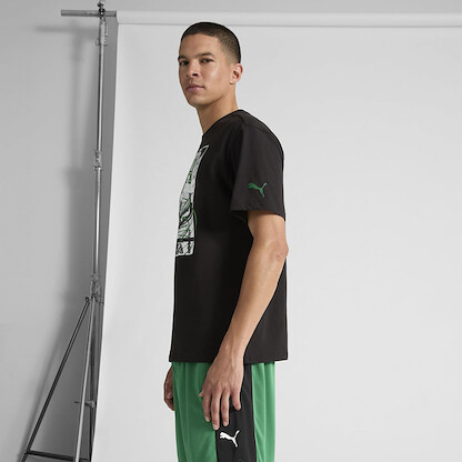 Puma Men's Basketball Graphic T-Shirt, Hoops Energy Puma Black SS25, X-Large