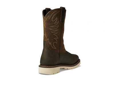 Thorogood American Heritage 11" Square Toe Wellington Leather Work Boots for Men with Slip-Resistant Outsole, Size 9