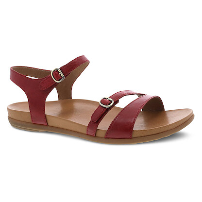 Dansko Women's Janelle Sandal Red Glazed Leather - 6210040300
