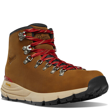 Danner Women's Mountain 600 Leaf GTX Waterproof Hiking Boot Grizzly Brown/Rhodo Red - 62303