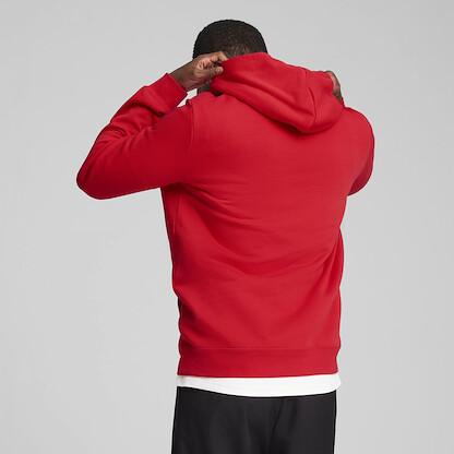PUMA Men's Essentials Small Logo Fleece Hoodie, For All Time Red AH25, XX-Large Tall