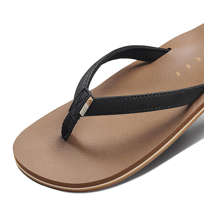 Reef Women's Solana Sandal, Black/Tan, 8