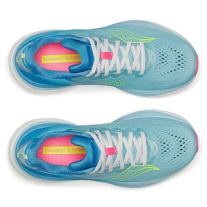 Saucony Women's Ride 19 Sneaker, Carbon/Gulf, 11.5