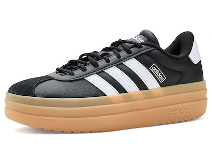 Adidas Women's VL Court Bold Platform Sneaker Black/White/Cyber Metallic - IH3081