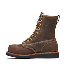 Thorogood Men's American Heritage - 8" Trail Steel Moc Toe Wedge Work Boot, Trail Crazy Horse - Black Heel - 9 D