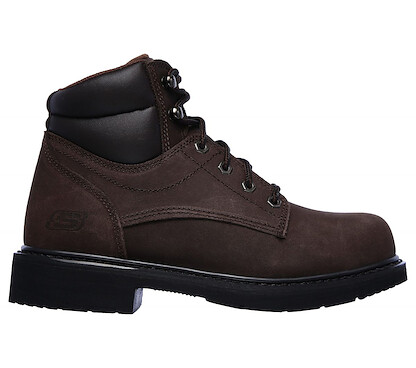 SKECHERS WORK Men's 6" Bradcliff Steel Toe Work Boot Brown - 77528/BRS