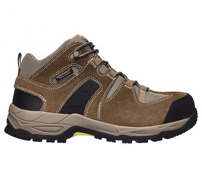 SKECHERS WORK Men's Monter Composite Toe Waterproof Work Shoe Khaki - 77538-KHK