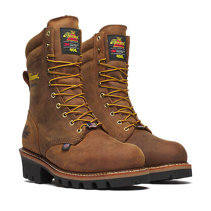 Thorogood Men's 9" Logger Series Steel Toe Insulated Waterproof Work Boot Brown Trail Crazy Horse - 804-3554