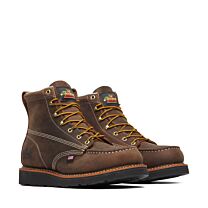 Thorogood Men's 6" American Heritage Soft Toe EH Wedge Work Boot Dark Brown Crazy Horse - 814-4135