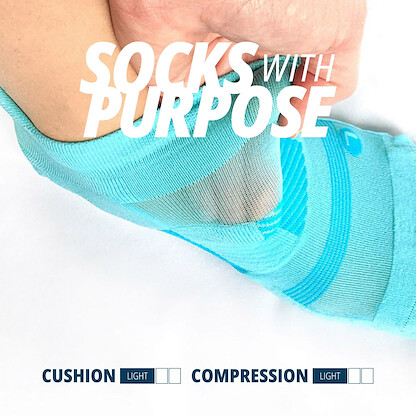OS1st TA4 Thin Air No Show Running Socks with special ventilation feature for men & women, lightweight, and breathable design (US, Alpha, Medium, Regular, Regular, Ultraviolet)
