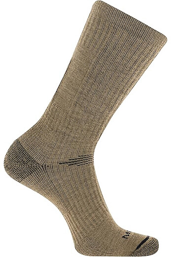 Merrell Unisex Wool Work Crew Socks Brown (1 pair) - MEA33522C1B4001-BROWN