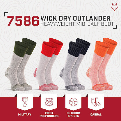 FoxRiver womens Wick Dry Outlander Heavyweight Boot & Field Mid-calf hiking