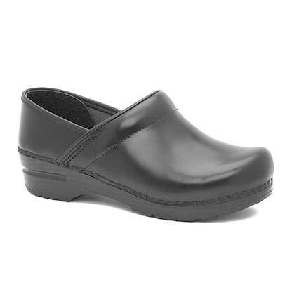Dansko Women's Professional Narrow Clog Black Cabrio Leather - 812020202