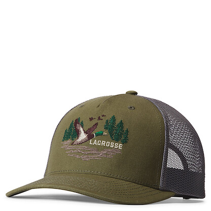 LaCrosse Unisex Mallard Waxed Trucker Hat Olive - 918605