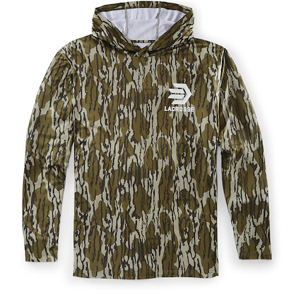 LaCrosse Men's Long Sleeve Sun Hoodie Mossy Oak Bottomland Camo Print - 918627