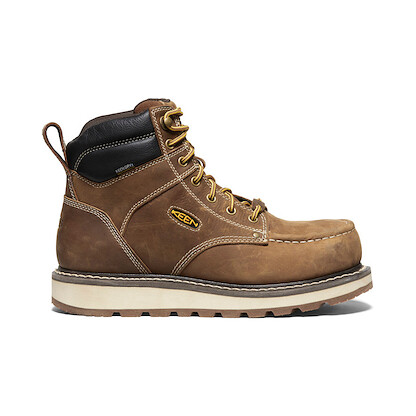 KEEN Utility Men's 6" Cincinnati Waterproof Carbon-Fiber Toe Work Boot Belgian/Sandshell - 1023222