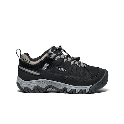 KEEN Big Kids' Targhee IV Waterproof Hiking Shoe Black/Steel Grey - 1029564