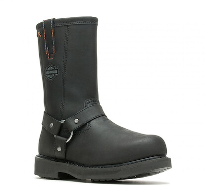 HARLEY-DAVIDSON WORK Men's 10" Bill Steel Toe Harness Work Boot Black - D95328