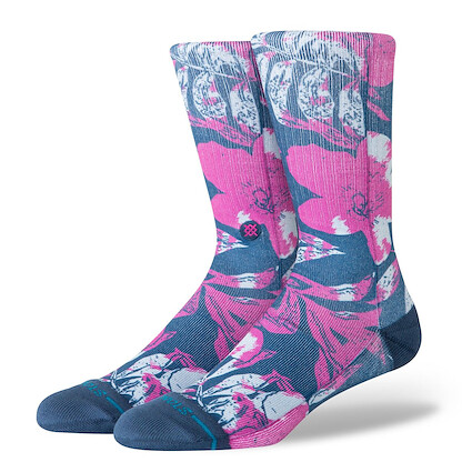 Stance Unisex Lihue Crew Socks Fuschia - A556A26LIH-FUS