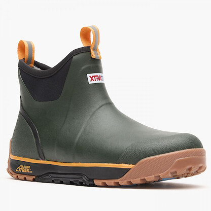 XTRATUF Men's 6" Ice Fleece-Lined Ankle Deck Boot Olive - AIMR300