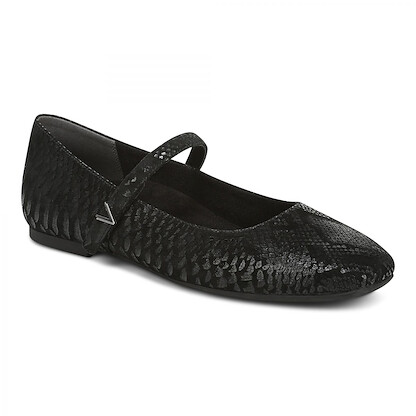 Vionic Women's Alameda Mary Jane Black Snake Embossed Suede -I8661L7003