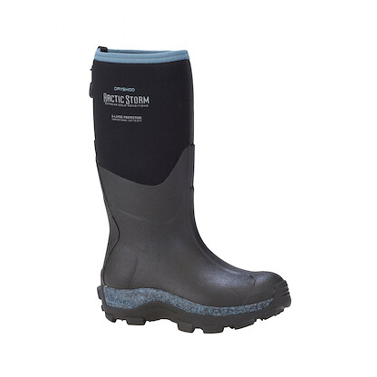 Dryshod Women's Arctic Storm Hi Extreme Conditions Pull On Winter Boot Black/Blue - ARS-WH-BL
