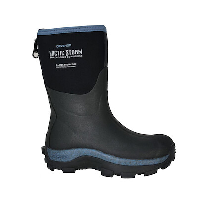 Dryshod Women's Arctic Storm Mid Extreme-Cold Conditions Winter Boot Black/Blue- ARS-WM-BL
