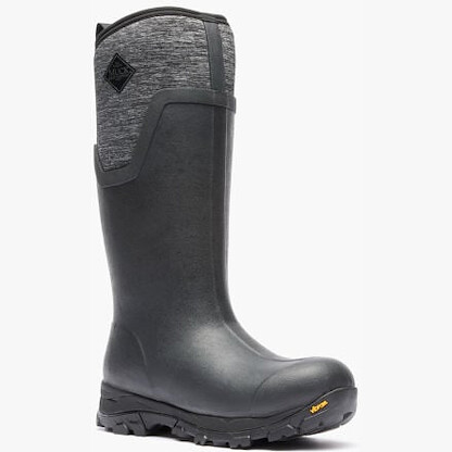 Muck Boot Company Women's Arctic Ice Tall Boot + Vibram Arctic Grip A.T. Black/Jersey Heather - ASVTA100