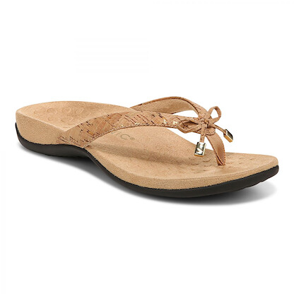Vionic Women's Bella Toe Post Sandal Gold Cork - 10000435713